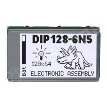 EADIP128J-6N5LWTP / Grafikus LCD kijelző, FSTN Pozitív, fehér, 128x64, LED háttérvilágítás + touch panel (EA DIP128J-6N5LW / ELECTRONIC ASSEMBLY)