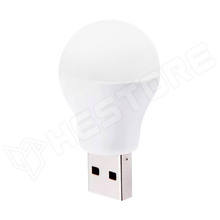 USB-BULB-CW / USB-s mini LED lámpa, 5V DC, hideg fehér