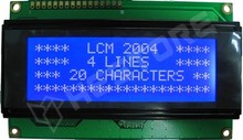 RC-2004-AB (RC2004A-BIW-ESX) / Karakteres LCD 20x4,  KÉK-FEHÉR, 98×60×13.5 mm (RAYSTAR OPTRONICS)