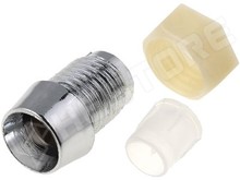 LC-08 / LED foglalat 8 mm, króm hatású műanyag, homorú, csavaros