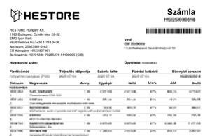 Automatikus számlázás HESTORE-nál