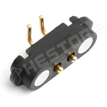 PR5W5036-2P-C-H / Mágneses csatlakozó, 2 pólusú pogo pin, apa, 2.54mm, 90°