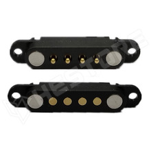 MGNTCON254-PAIR-4P-PM / Mágneses csatlakozó pár, 4 pólusú pogo pin, 2.54mm, panelre szerelhető