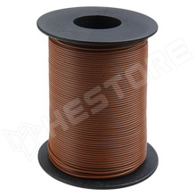 105-8-100 / Vezeték, tömör, huzal, Cu, 1 x 0.2mm2, PVC, barna, 100m/tekercs (105-8-100 / DONAU ELEKTRONIK)
