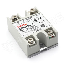 SSR-50DD-H / Szilárdtest relé (SSR), 1 csatornás egyenáramú, 50A, 4...32V DC, 5...300V DC, csavarható (FOTEK)
