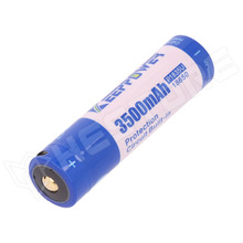 ICR18650-350PCM-M-USB / Akkumulátor, Li-Ion, 18650, MR18650, 3.6V, 3500mAh, Ø18.6x70.3mm, 5A, védelemmel, micro USB (ICR18650-350PCM  MICRO-USB / KEEPPOWER)