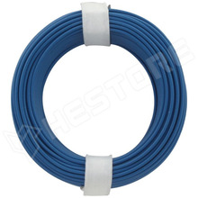 105-2 / Vezeték, tömör, huzal, Cu, 1 x 0.2mm2, PVC, kék, 10m/tekercs (105-2 / DONAU ELEKTRONIK)