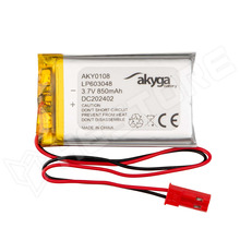 AKY0108-LP603048 / Akkumulátor, Li-Po, 3.7V, 850mAh, 6.0 x 30 x 48mm (AKY0108 / AKYGA BATTERY)