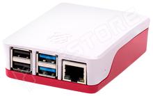 RPI4B-CASE-REDWHITE / Raspberry Pi 4 Model B doboz, műanyag, piros-fehér