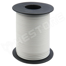 105-5-100 / Vezeték, tömör, huzal, Cu, 1 x 0.2mm2, PVC, fehér, 100m/tekercs (105-5-100 / DONAU ELEKTRONIK)