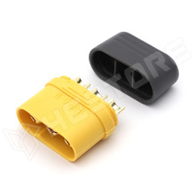 MR60-M-CF / DC tápcsatlakozó, MR60, apa, vezetékre forrasztható, 30A, 3Pin