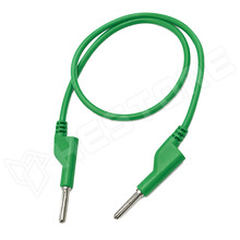 B4-B4-15A-GN-1M / Mérőkábel, 4mm banándugó, 4mm banándugó, 15A, 1m, zöld