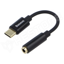 CATL54-01 / Kábel átalakító, USB-C dugó - Jack 3.5mm aljzat, 5cm (CATL54-01 / BASEUS)
