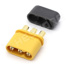 MR30-M-CF / DC tápcsatlakozó, MR30, apa, vezetékre forrasztható, 15A, 3Pin