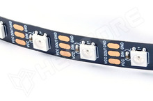 WS2812B-LS-60-IP20-BK / WS2812B RGB vezérelhető LED szalag, 1 méter, 60 LED/m, IP20, fekete PCB