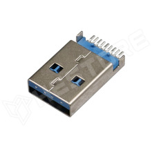 USBA-LP3.0-SMD / USB 3 dugó, vízszintes, USB A, SMD (USBA-LPO3.0/SMD / CONNFLY)