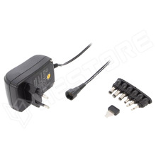 MWMC15EU-6XC / Univerzális tápegység, impulzusos, hálózati, 6 féle csatlakozó, 3 / 4.5 / 5 / 6 / 7.5 / 9 / 12V DC, 1.5A (MWMC15EU/6XC / MINWA ELECTRONICS)