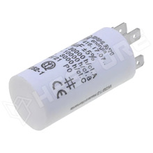 416.17.07.60 / Motor kondenzátor, motorokhoz, üzemi, 4µF, 475V AC, Ø28x55mm, 6.3mm-es csatlakozó, dupla (416170760 / DUCATI ENERGIA)