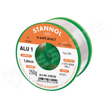 ALU1-Sn99Cu1-1.0-250 / Ólommentes forrasztóón, ALU1, 1mm, 250g (478102 / STANNOL)