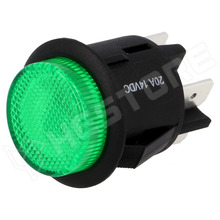 R13-541BL-01-BG-L1 / Nyomó, OFF-ON, DPST-NO, panelre, Ø26x27mm, 20A / 12V DC (R13-541BL-01-BG-L1 / SCI)