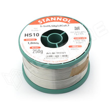 Sn95.5Ag3.8Cu0.7-1-250 / Ólommentes forrasztóón, HS10, 1mm, 250g (593321 / STANNOL)