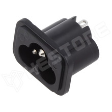 6160.0077 / AC táp csatlakozó, apa, aljzat, 250V AC, 2.5A, C6 (6160.0077 / SCHURTER)