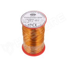 DN2E0.65-500G, Tekercselő huzal, duplán zománcozott réz, Ø0.65mm, 169m, 0.5kg (DN2E0,65-500G / INDEL)
