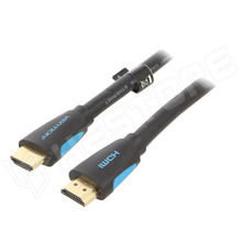 VAA-M02-B1500 / HDMI 2.0 kábel, HDMI dugó, kétoldalas, ARC, PVC, 30AWG, Cu, 15m, fekete (VAA-M02-B1500 / VENTION)