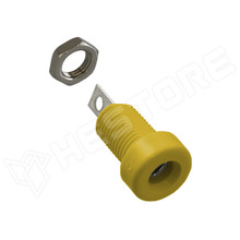 108-0907-001 / Banán aljzat, 4mm, 15A, sárga (108-0907-001 / Cinch Connectors)