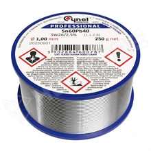 LC60-1.00/0.25 / Forrasztóón, Sn60Pb40, SW26, 1.1.2.B, ROL1, 1mm, 250g (Sn60Pb40 SW26/2,5% (1.1.2.B) 1mm 250g / CYNEL)