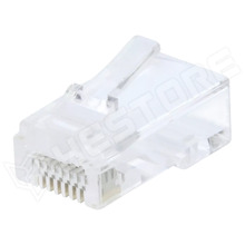 MP0027 / RJ45 csatlakozó, dugó, 8p8c, CAT6, nem árnyékolt, átmenő (MP0027 / LOGILINK)