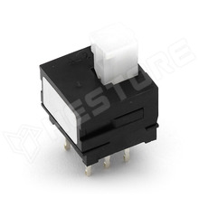 SPPH120400 / Nyomókapcsoló, ON-ON, DPDT, THT, 13.5mm, 10 x 10 x 8.5mm, 0.1A / 30V DC (SPPH120400 / ALPSALPINE)