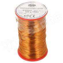 DN2E0.60-500G / Tekercselő huzal, duplán zománcozott, -65...200°C, Ø0.6mm, 0.5kg (DN2E0,60-500G / INDEL)