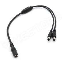 DC-SPLIT-2-30 / DC Y elosztó, splitter, 5.5x2.1 anya - 2x 5.5x2.1 apa, 30cm