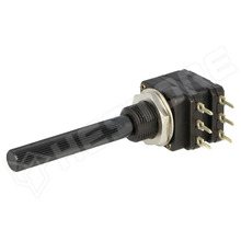 PC16DH10IP06104B2020TA / Potenciométer, axiális, 100kΩ, logaritmikus, egyfordulatú, 100mW, THT, 6mm (PC16DH10IP06104B2020TA / Amphenol PIHER)