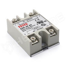 SSR-40AA / Szilárdtest relé (SSR), 1-fázisú, 40A, 80...250V AC, 24...380V AC, nullátmenetnél kapcsol, csavarható (FOTEK)