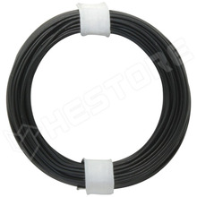 105-1 / Vezeték, tömör, huzal, Cu, 1 x 0.2mm2, PVC, fekete, 10m/tekercs (105-1 / DONAU ELEKTRONIK)