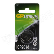 CR2016-GP / Lítium gombelem, 3V, 90mAh, nem újratölthető, Ø20x1.6mm (GP CR2016 / GP)