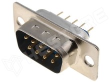 SD9PR / D-SUB dugó, nyákos, 9pól. (NINIGI)