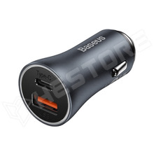 CGJM000113 / Autós szivargyújtós PD gyorstöltő, USB-A, USB-C, 60W (BASEUS)