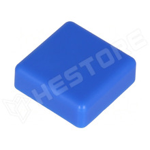 CAPS-12x12-BL / Mikronyomógomb sapka, négyzetes, kék