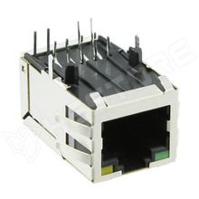 J1011F21PNL / RJ45 aljzat + filter +  transzformátor 10/100Base-TX, AutoMDIX, 1CT:1/1CT:1 + LED (PULSE)