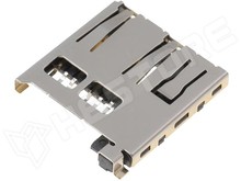 112A-TAAR-R02 CF / Csatlakozó micro SD kártyákhoz kidobóval, SMD (ATTEND)