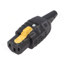 C13-3-122-073 / Csatlakozó, IEC, C13(f), lengő, anya, 250VAC, 10A (3-122-073 / SCHURTER)