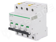 A9F04416 / Kismegszakító, túláramvédő kapcsoló, 16A, C, Pólusok száma: 4, 400V AC, 6kA (A9F04416 / SCHNEIDER ELECTRIC)