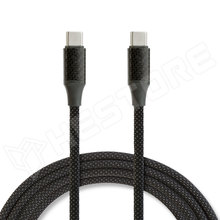 H55551BK-1 / Adatkábel, USB-C / USB-C, mágneses, fekete, 3A, 60W, 1m (55551BK-1 / DELIGHT)