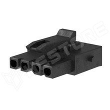 MX-215759-1004, Micro-Fit+, csatlakozó dugó, anya, THT, 3.00mm, 1x4 pólus, fekete (215759-1004 / MOLEX)