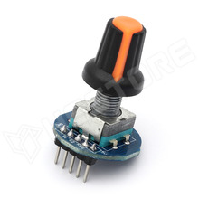 EC11B-RTM / Rotary enkóder modul, inkrementális, nyomógombbal, Ø6mm tengely, 20imp/ford, 20 pozíció, kétfázisú A és B