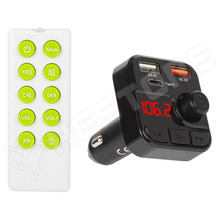 BLOW-74-162 / FM transzmitter, USB-C, USB-A x2, 5V / 3.1A, QC3.0, SD kártya foglalat, bluetooth, távirányító (BLOW)