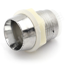 LC-10 / LED foglalat, 10mm LED-hez, króm hatású műanyag, homorú, csavaros